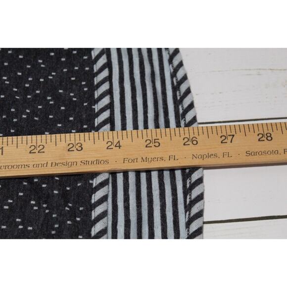 T by Talbots Women's (L) Blue Dots Striped Tunic Top Long Sleeve Boat Neck - Picture 14 of 14